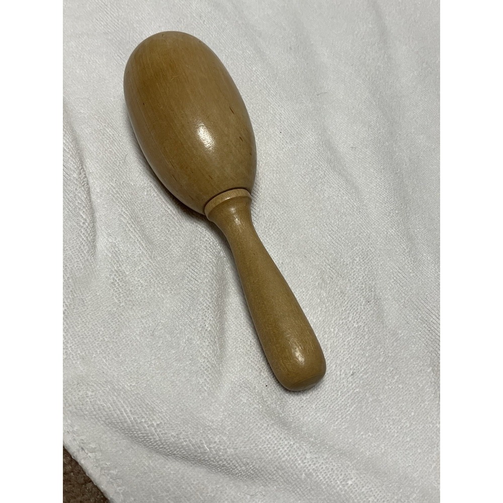 Vintage 6" Wooden Sock Darner Tool with Handle Light Wood Color